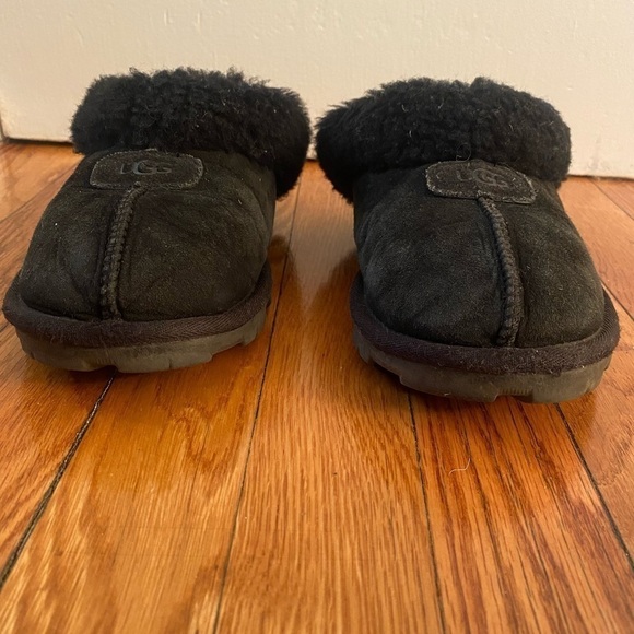 UGG Australia Coquette Black Shearling Slippers Size 8 - Picture 5 of 8